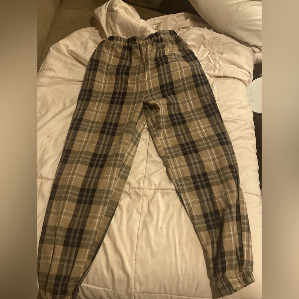 SHEIN Plaid Sweatpants